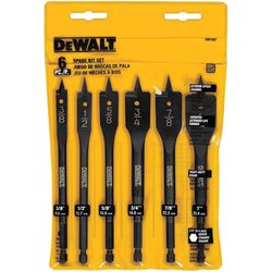 DeWalt Assorted High Speed Steel Spade Drill Bit Set Hex Shank 6 pc