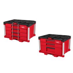 PACKOUT 4 Drawer and 3 Drawer Multi-Depth Tool Box Bundle