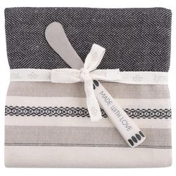 Karma Lisbon Gray Cotton Charcoal Tea Towel 1 pk