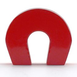 Magnet Source 1 in. L X 1.126 in. W Red Horseshoe Magnet 2 lb. pull 1 pc