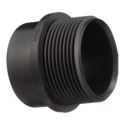 Charlotte Pipe 1-1/2 in. Spigot X 1-1/2 in. D Hub ABS Male Adapter