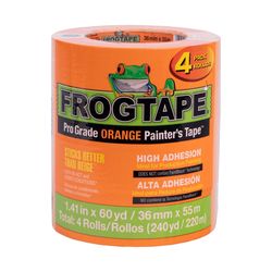 FrogTape Pro Grade 1.41 in. W X 60 yd L Orange High Strength Painter's Tape 4 pk