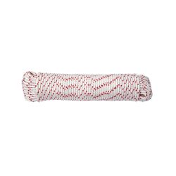 Koch Industries 1/4 in. D X 50 ft. L Red/White Diamond Braided Polyester Rope