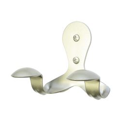 FENIX SmartHook 3.5 in. L Satin Nickel Steel Contemporary Double Hook 15 lb. cap. 1 pk