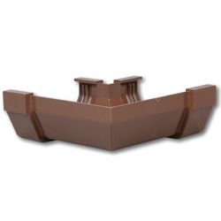 Amerimax 5 in. L Brown Vinyl Contemporary Gutter Corner