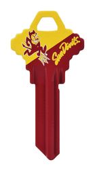 HILLMAN NCAA Arizona State Sundevils House/Office Key Blank 68 Single For Schlage Locks Red
