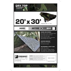 Dry Top® 20 ft. W X 30 ft. L Medium Duty Poly Tarp Camouflage