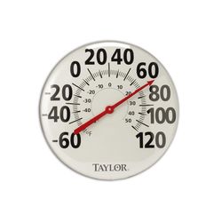 Taylor Dial Thermometer Metal White 18 in.