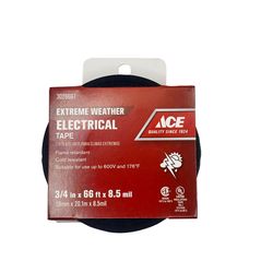Ace 3/4 in. W X 66 ft. L Black Vinyl All Weather Tape