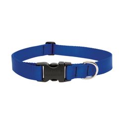 LupinePet Basic Solids Blue Blue Nylon Dog Adjustable Collar