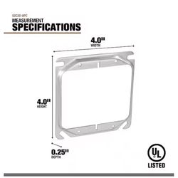 Southwire Square Steel 4 in. H X 4 in. W Box Cover