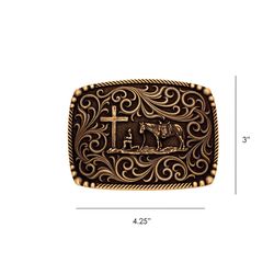 Montana Silversmiths Praying Cowboy Filigree Attitude Belt Buckle