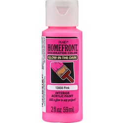Homefront Glow-In-The-Dark Pink Craft Paint Interior 2 oz