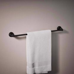 Kohler Facile Matte Black Towel Bar 24 in. L Metal