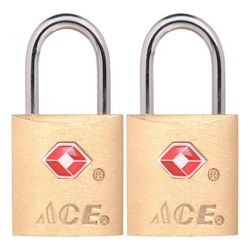 Ace 7/8 in. H X 7/8 in. W X 3/8 in. L Brass Single Locking Luggage Lock