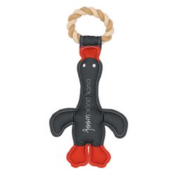 Pavilion Furever Pawsome For Dog Black/Red Polyester Duck Squeak Dog Toy 14 1 pk