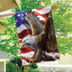 Briarwood Lane American Freedom Eagle House Flag 28 in. W X 40 in. L