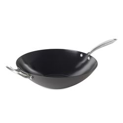 Nordic Ware Aluminized Steel Wok 14 in. Black
