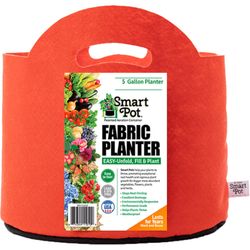 Smart Pot 9.5 in. H X 12 in. W X 12 in. D X 12 in. D Fabric Grow Bag Planter Orange