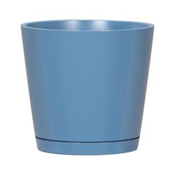 L&G 5.7 in. H X 6 in. W X 6 in. D X 6 in. D Resin Planter Blue