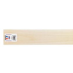 Midwest Products 1/4 in. X 3 in. W X 2 ft. L Basswood Sheet #2/BTR Premium Grade