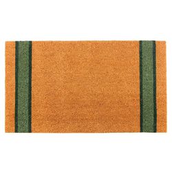 KAF Home 17 in. W X 30 in. L Green/Beige Coir Door Mat