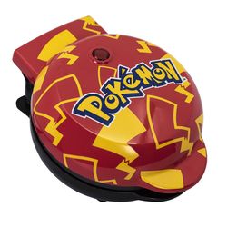 Uncanny Brands Pokemon 1 waffle Semi-Gloss Red Metal Waffle Maker