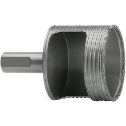 LENOX Diamond 1-3/8 in. Diamond Grit 1.5 in. L One Piece Hole Saw Arbor Included