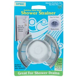 Whedon Drain Protector 3-1/2 in. D Chrome Stainless Steel Shower Drain Strainer