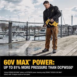 DeWalt 60V MAX DCPW1000X1 1000 psi Battery 1 gpm Portable Power Cleaner