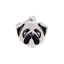 MyFamily Friends Cream/Black New Fawn Pug Metal Dog Pet Tags