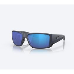 Costa Blackfin Pro Sunglasses Men's Matte Midnight Frame Blue Mirror 580G Lens Polarized