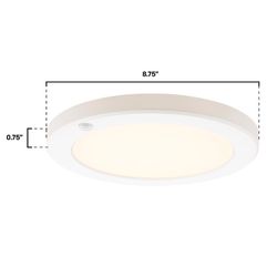 Westinghouse 0.75 in. H X 8.75 in. W X 8.75 in. L White Ceiling Fixture