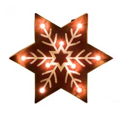 Glitzhome LED White Snowflakes 13.78 in. Yard Decor
