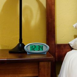 La Crosse Technology Equity 4.75 in. Blue Alarm Clock Digital Battery Operated
