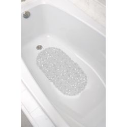 Zenna Home 27 in. L X 14 in. W Clear Thermo Plastic Elastomer Bath Mat