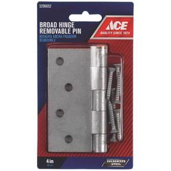 Ace 4 in. L Galvanized Broad Hinge 1 pk
