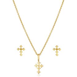 Montana Silversmiths Women's Mighty Golden Cross Jewelry Sets