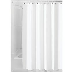 iDesign 96 in. H X 72 in. W White Shower Curtain Liner Polyester