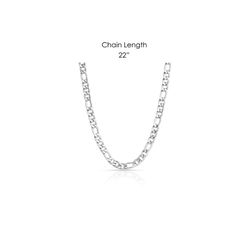 Montana Silversmiths Men's Figaro Chain Silver Necklace Stainless Steel Water Resistant