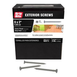 Grip-Rite PrimeGuard Ten No. 7 in. X 2 in. L Phillips Bugle Head Coarse Exterior Screws