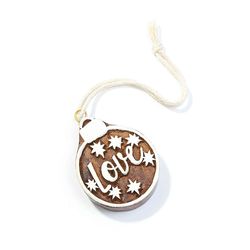 Matr Boomie Hima Bindu Natural/White Love Ornament 0.5 in.