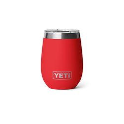 YETI Rambler 10 oz Rescue Red BPA Free Ceramic Lined Wine Tumbler with MagSlider Lid