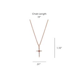 Montana Silversmiths Women's Entwined Brilliant Cross Rose Gold Necklace Water Resistant