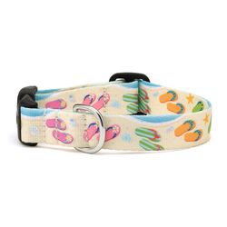 Up Country Tan Flip Flops Nylon Dog Collar Small