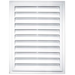 Builders Edge 18 in. W X 24 in. L White Copolymer Gable Vent