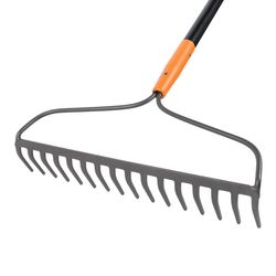 Fiskars 64 in. 16 Tine Steel Bow Rake