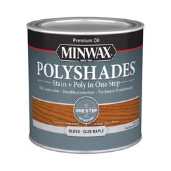 Minwax PolyShades Semi-Transparent Gloss Olde Maple Oil-Based Stain/Polyurethane Finish 1/2 pt