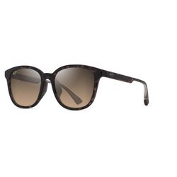 Maui Jim Kuikahi Asian Fit Sunglasses Men's Shiny Trans Dark Gray Frame HCL Bronze Lens Polarized