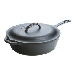Lodge Cast Iron Deep Skillet 11.75 in. 0.53 qt Black